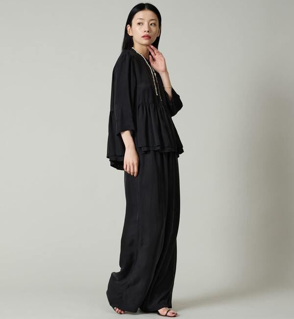 Liesse「ペプラムギャザーブラウス（セットアップ対応）」|シャツ・ブラウス|