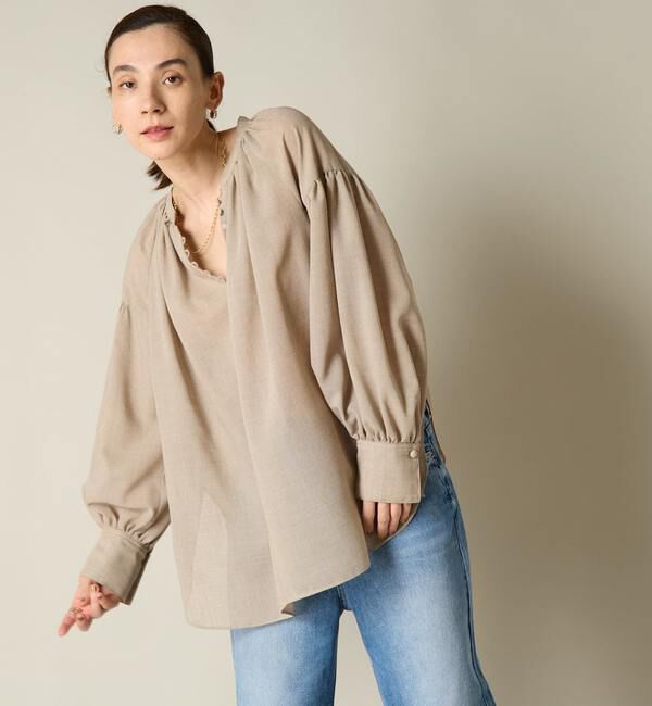 Liesse「エアリーギャザーブラウス」|シャツ・ブラウス|