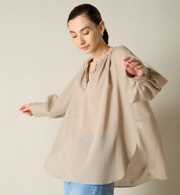 Liesse「エアリーギャザーブラウス」|シャツ・ブラウス|