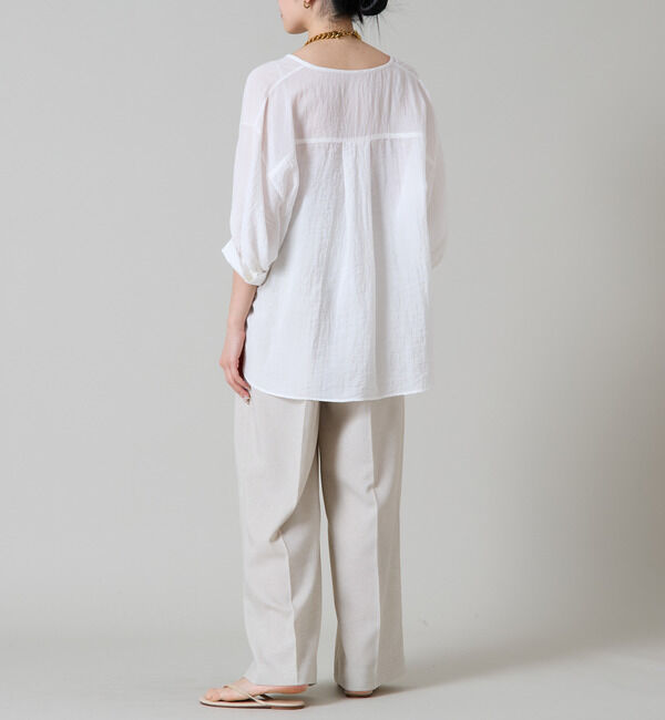 Liesse「スキッパーワイドドルマンブラウス」|シャツ・ブラウス|