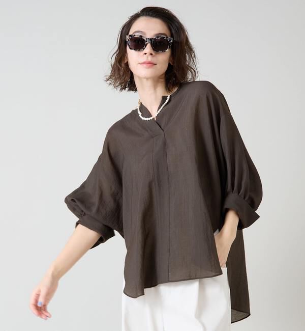 Liesse「スキッパーワイドドルマンブラウス」|シャツ・ブラウス|