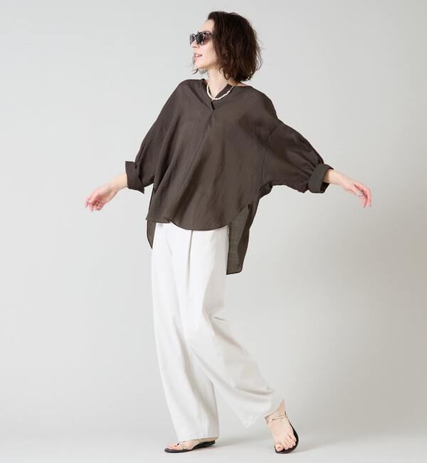 Liesse「スキッパーワイドドルマンブラウス」|シャツ・ブラウス|