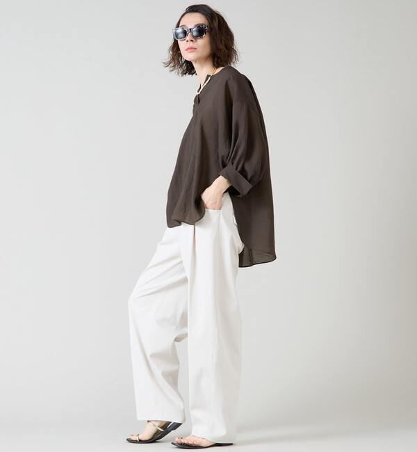 Liesse「スキッパーワイドドルマンブラウス」|シャツ・ブラウス|