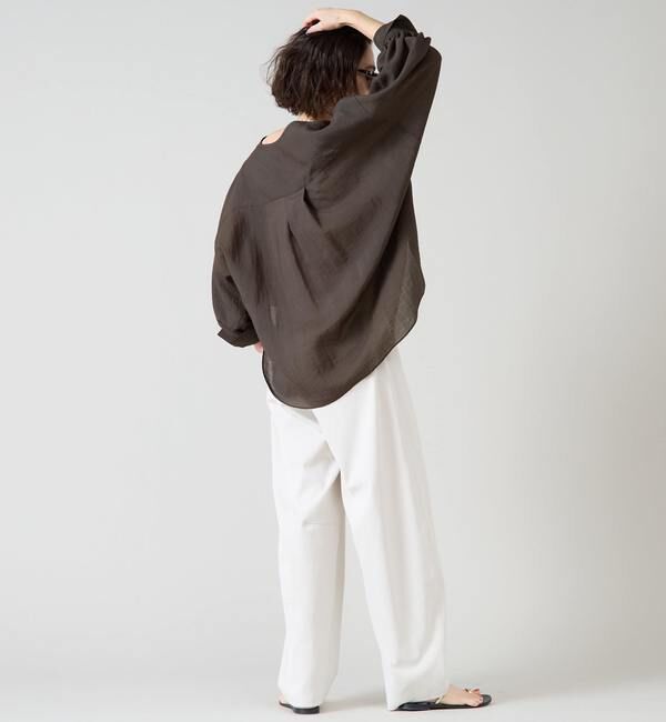 Liesse「スキッパーワイドドルマンブラウス」|シャツ・ブラウス|