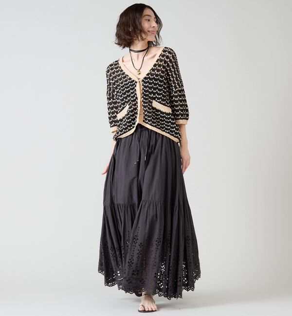 Liesse「メッシュニットジャケット」|カーディガン|