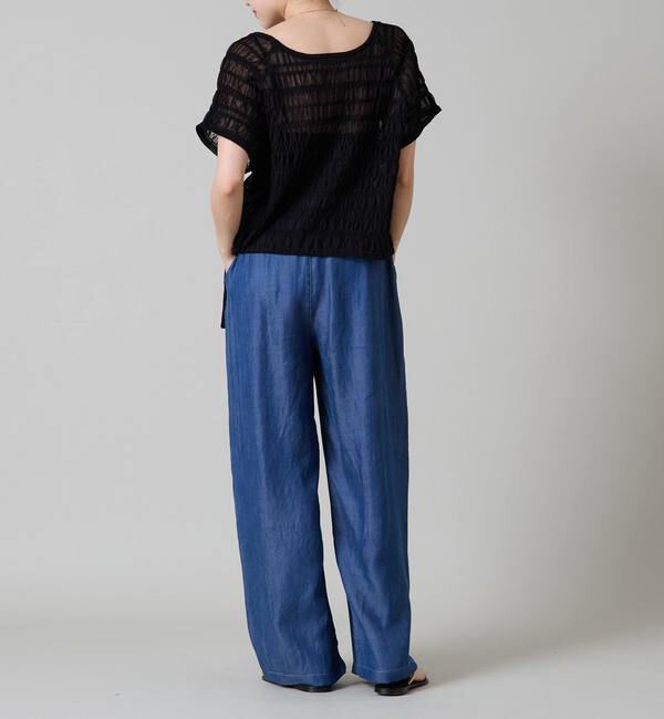 Liesse「シャーリングレースニット」|ニット・セーター|