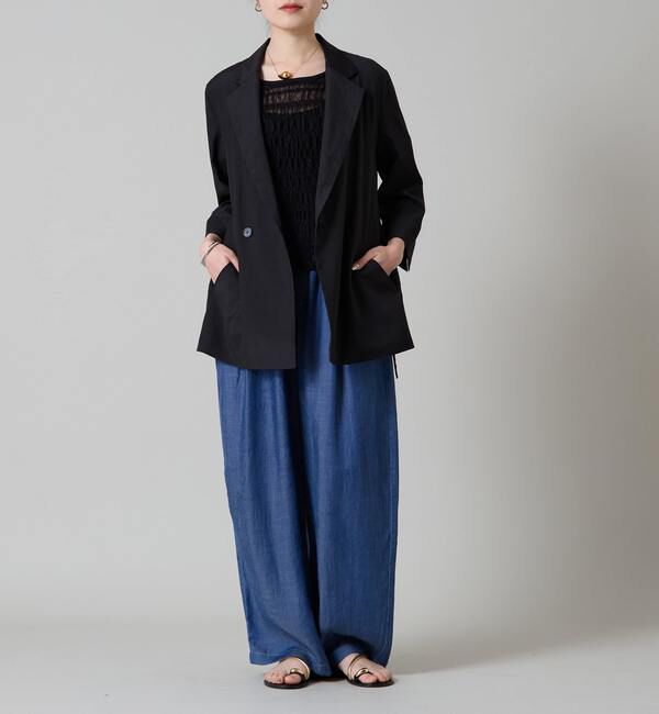 Liesse「シャーリングレースニット」|ニット・セーター|