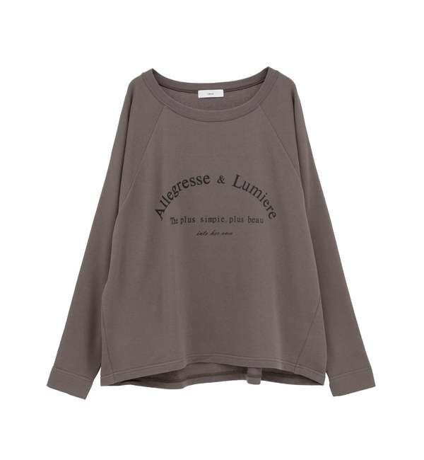 Liesse「ロゴミニ裏毛スウェット」|Tシャツ・カットソー|チャコール
