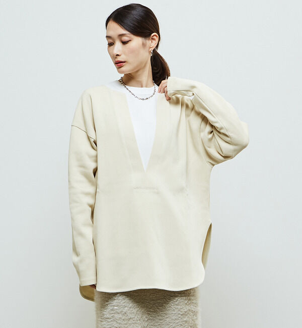 Soffitto「V開きカットソー」|Tシャツ・カットソー|オフホワイト