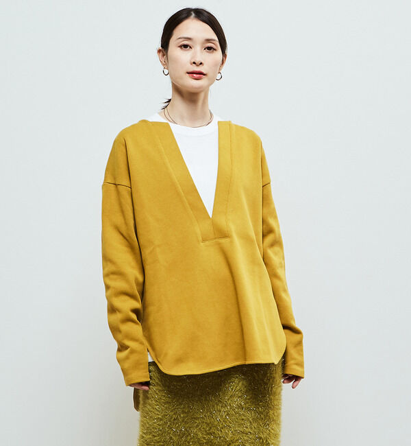 Soffitto「V開きカットソー」|Tシャツ・カットソー|マスタード