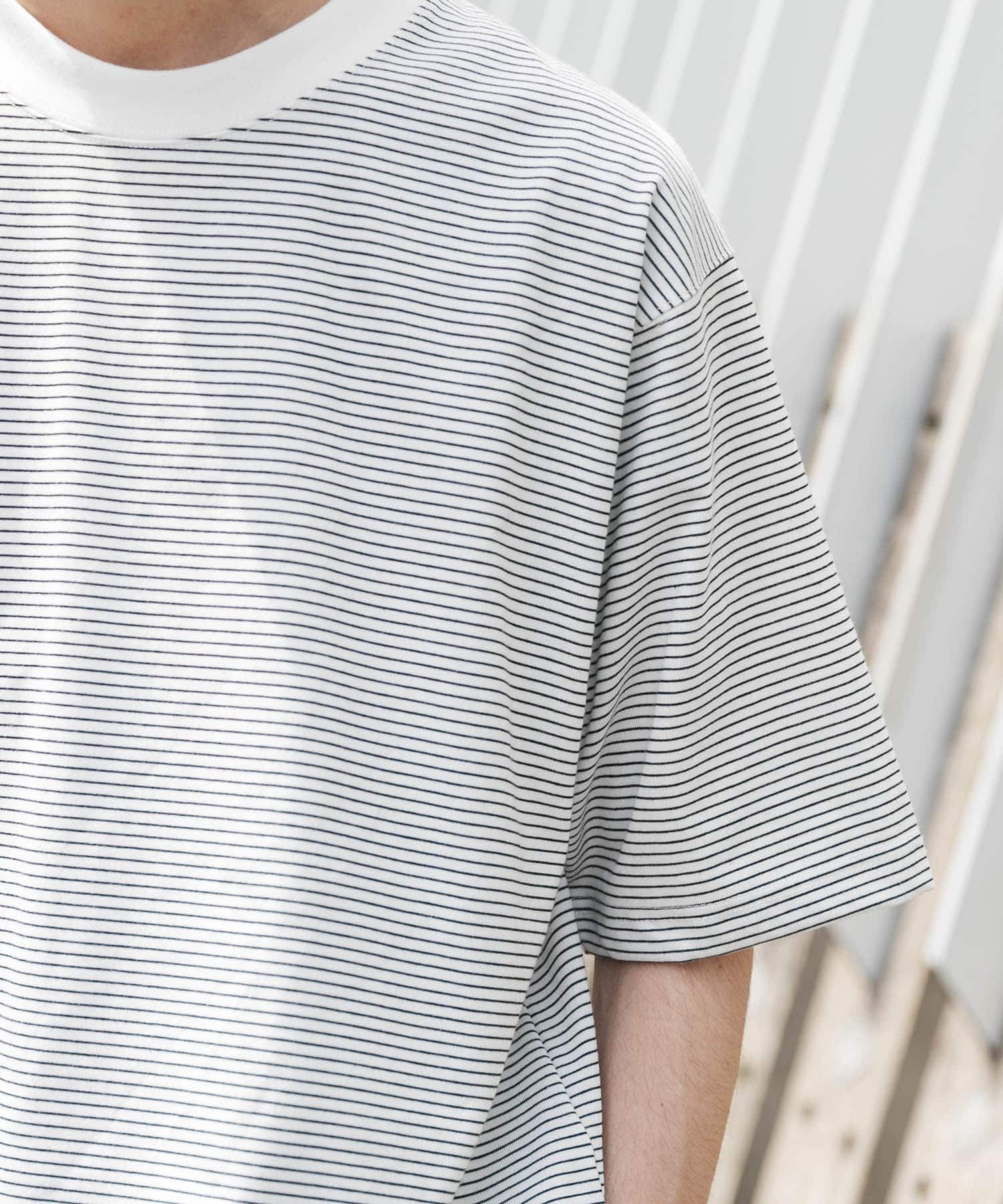 URBAN RESEARCH DOORS「FORK&SPOON　ボーダープレーティングショートスリーブTシャツ」|Tシャツ・カットソー|