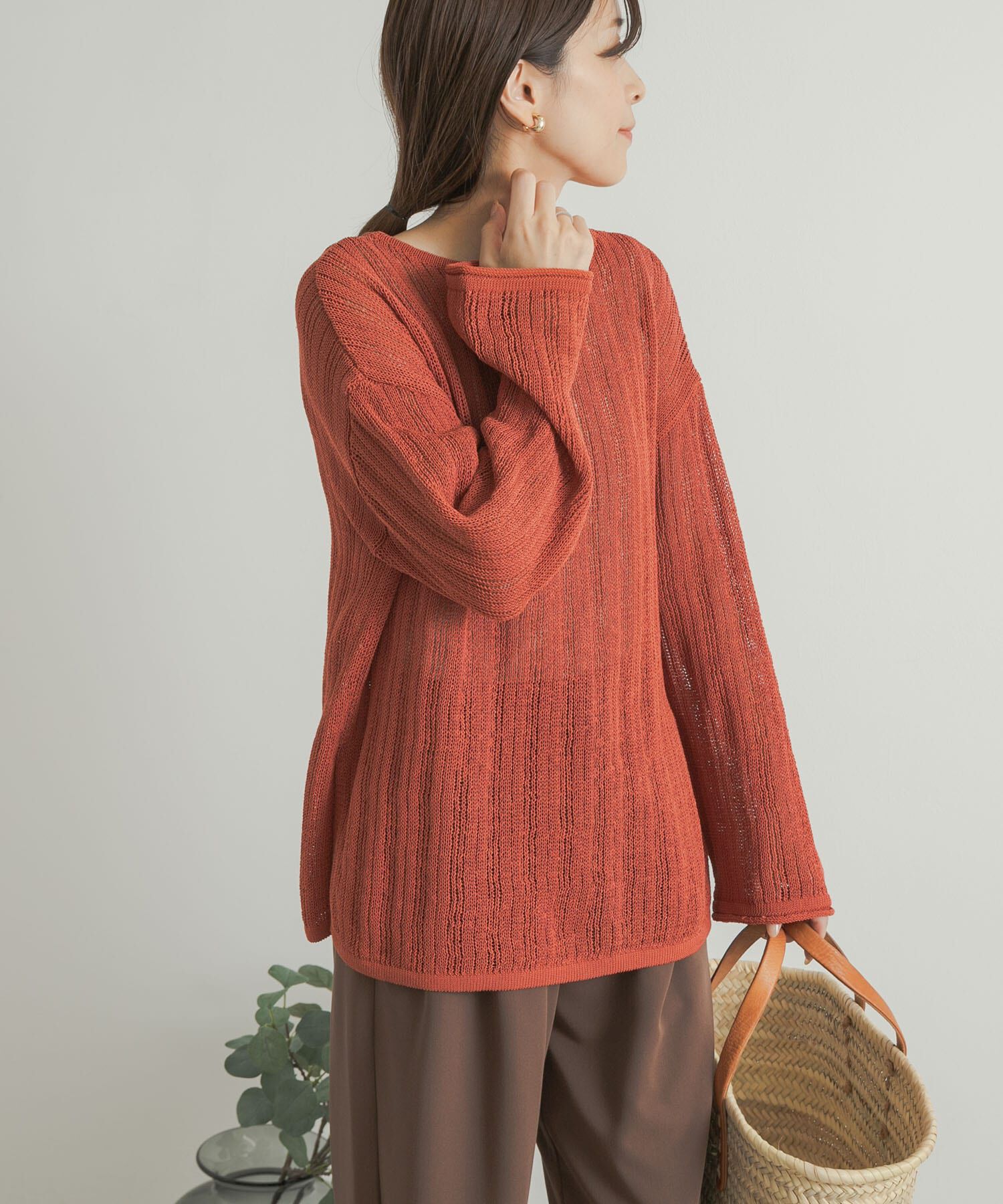 URBAN RESEARCH DOORS「ウォッシャブル透かし編みニット」|ニット・セーター|