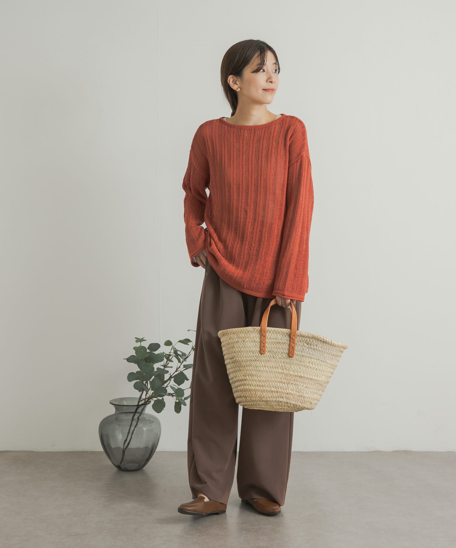 URBAN RESEARCH DOORS「ウォッシャブル透かし編みニット」|ニット・セーター|