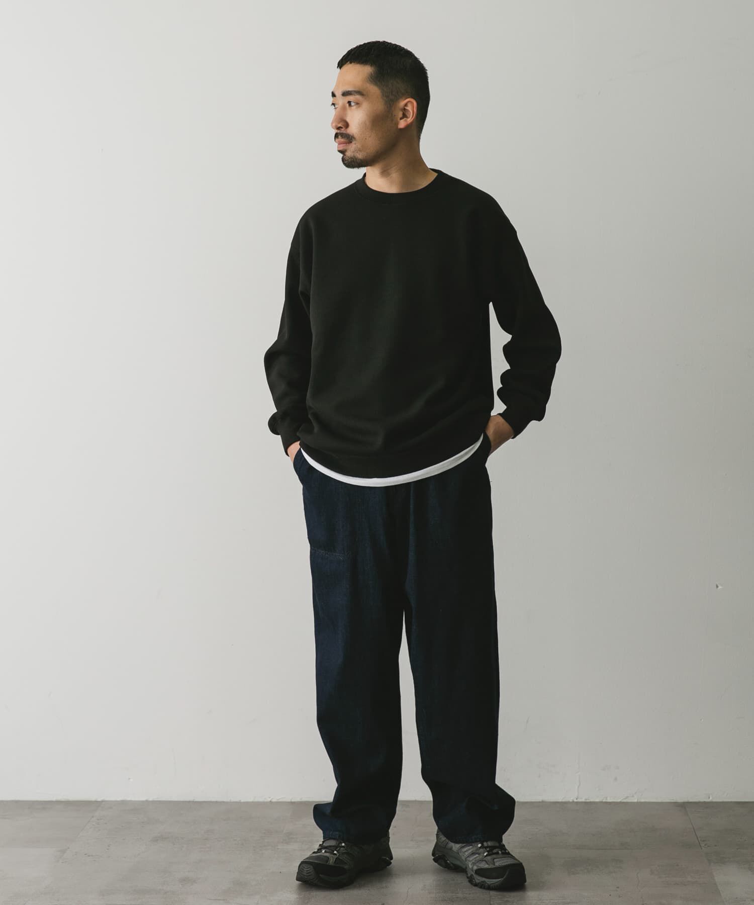 URBAN RESEARCH DOORS「『XLサイズ/WEB限定』ワッフルフリース クルーネック プルオーバー」|Tシャツ・カットソー|