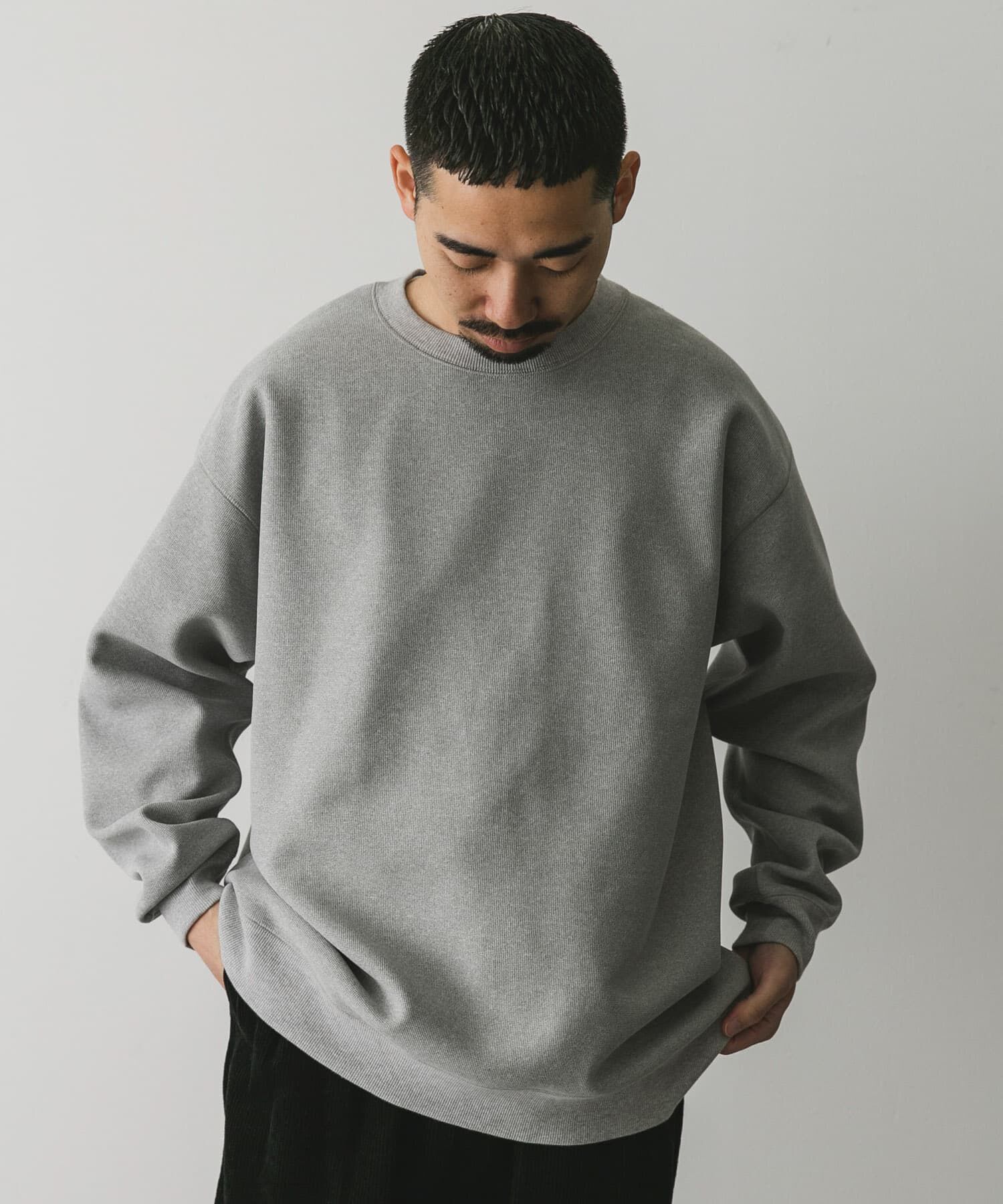 URBAN RESEARCH DOORS「『XLサイズ/WEB限定』ワッフルフリース クルーネック プルオーバー」|Tシャツ・カットソー|