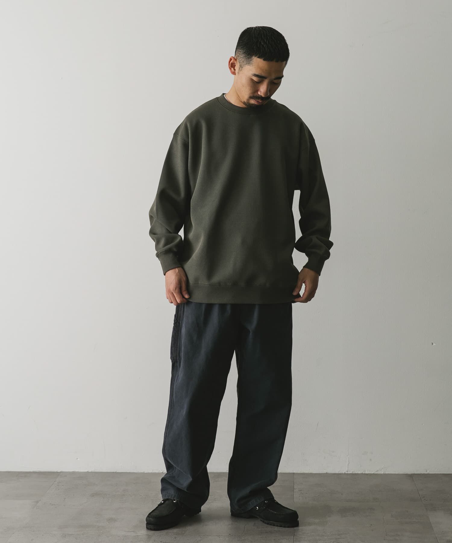 URBAN RESEARCH DOORS「『XLサイズ/WEB限定』ワッフルフリース クルーネック プルオーバー」|Tシャツ・カットソー|