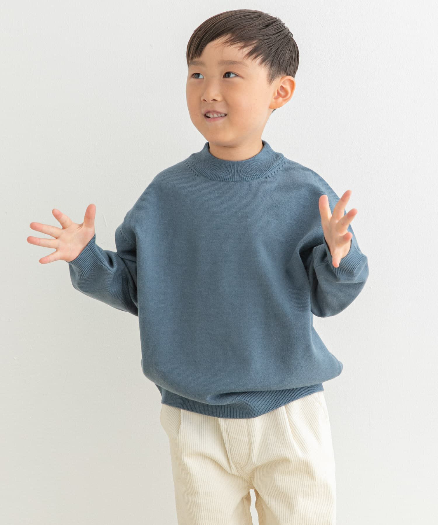 URBAN RESEARCH DOORS「『親子リンク』『UR TECH 200日ニット』プルオーバー(KIDS)」|ニット・セーター|ブルー