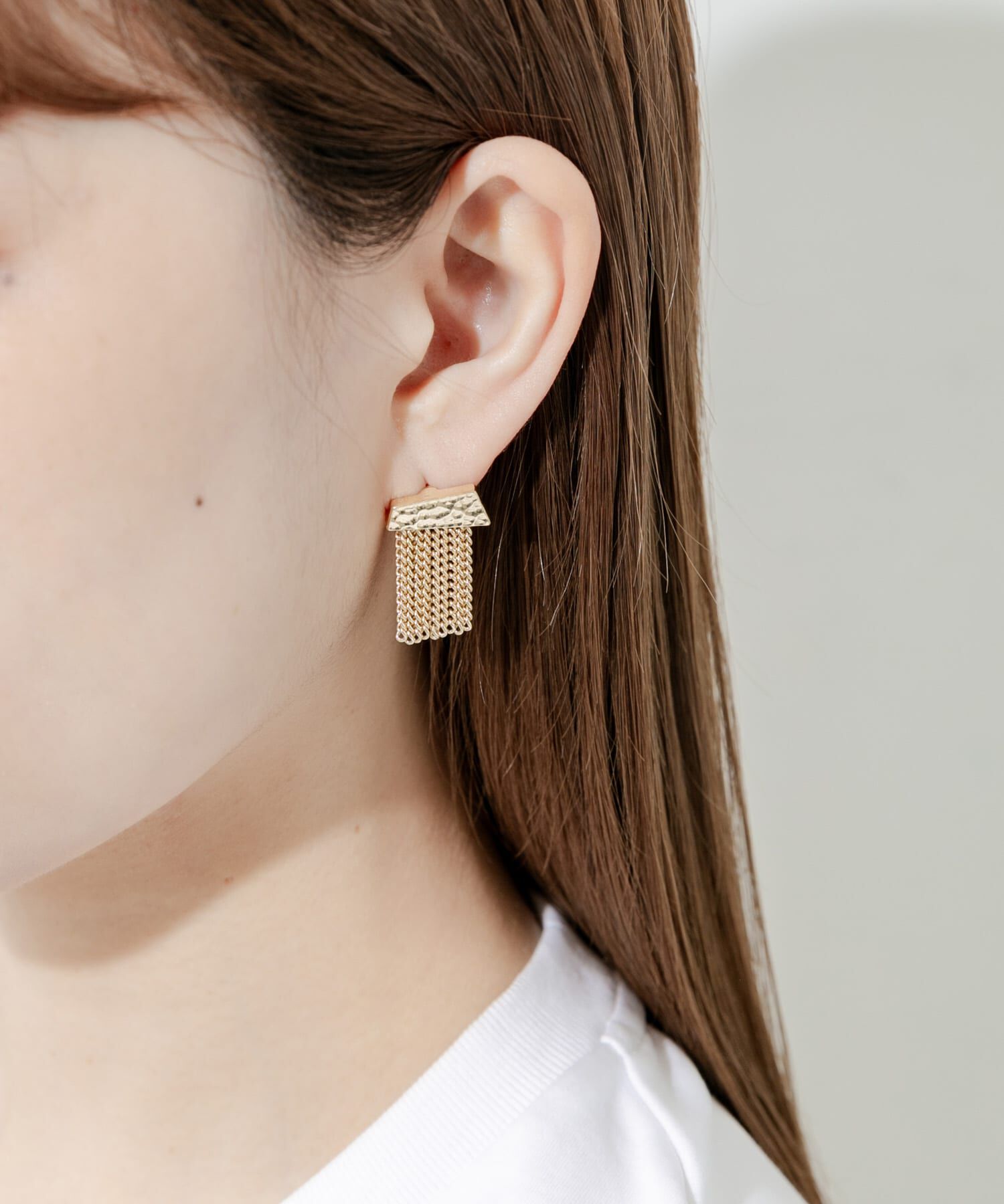 SMELLY「タッセルチェーンピアス」|ピアス|ゴールド