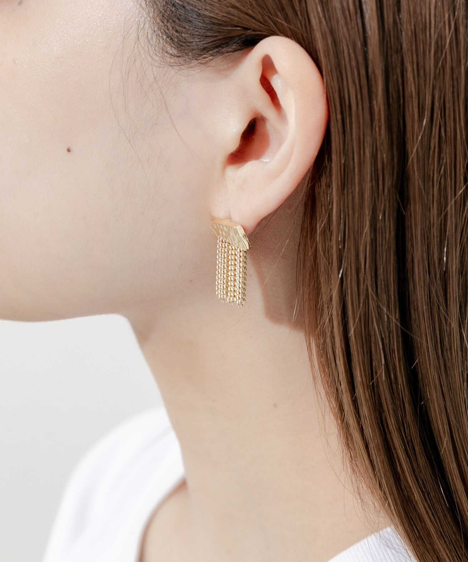 SMELLY「タッセルチェーンピアス」|ピアス|