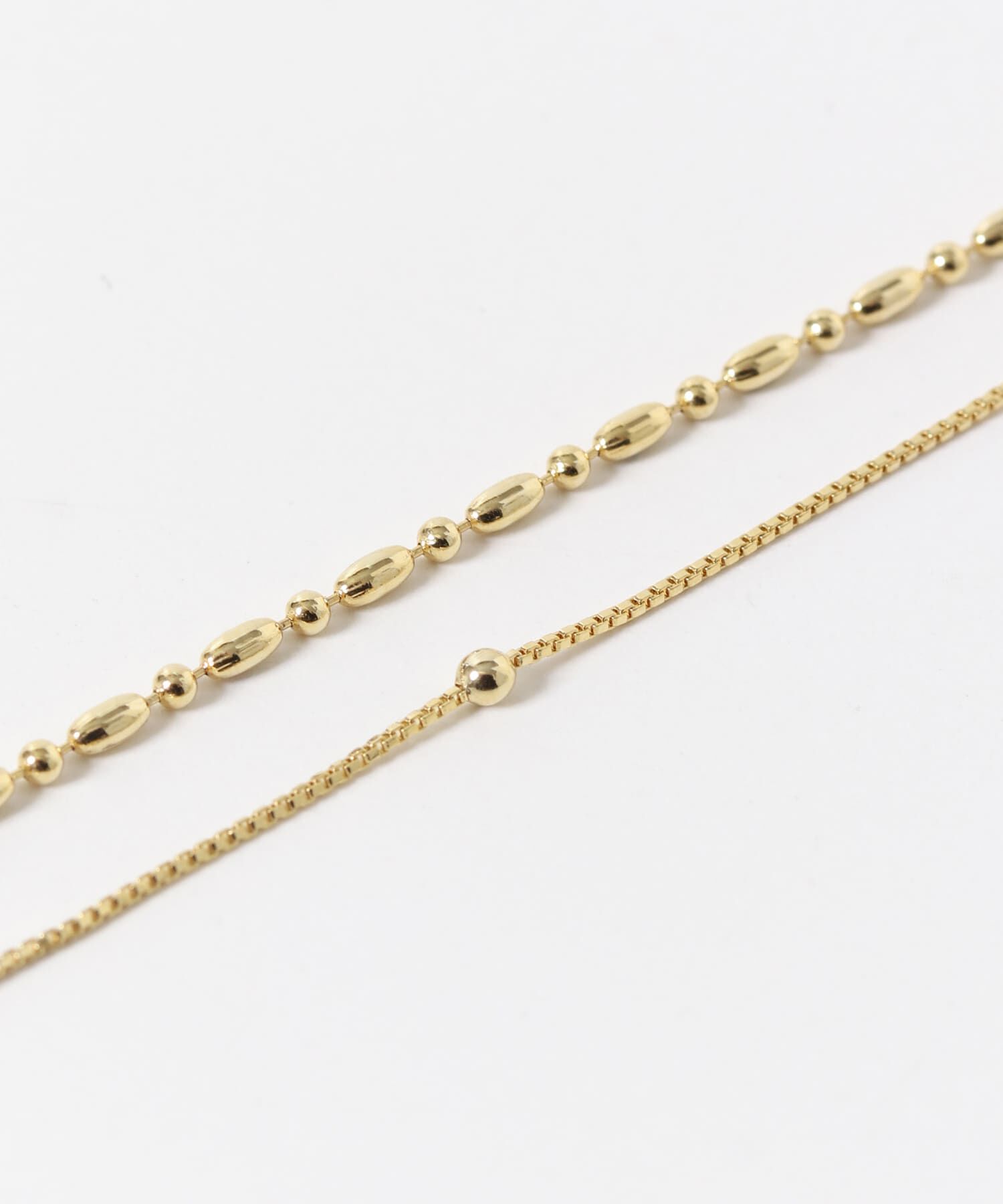 SMELLY「ショートロングチェーン2セットネックレス」|ネックレス|