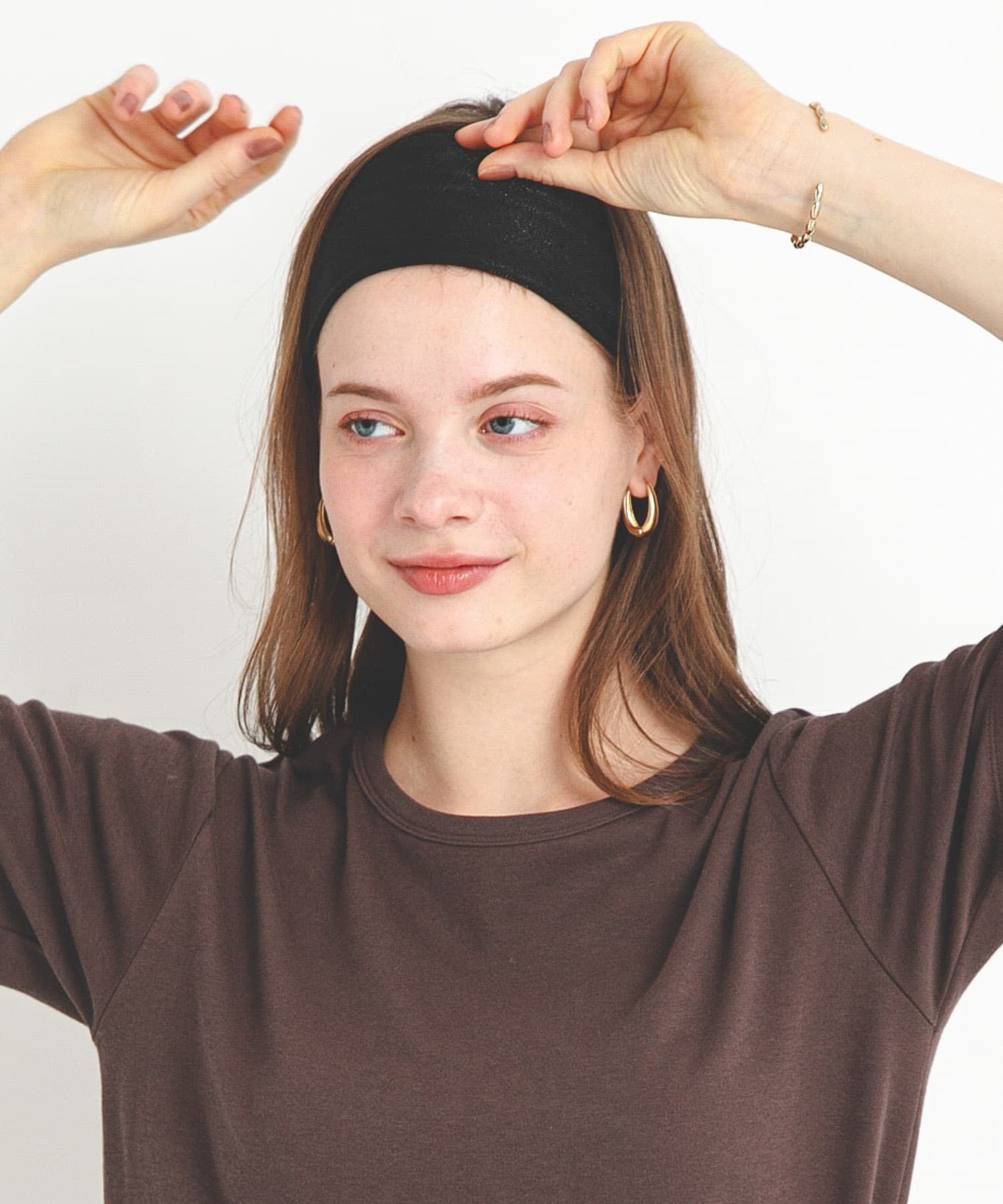 Sonny Label 「ラメヘアターバン」|ヘアバンド|ブラック