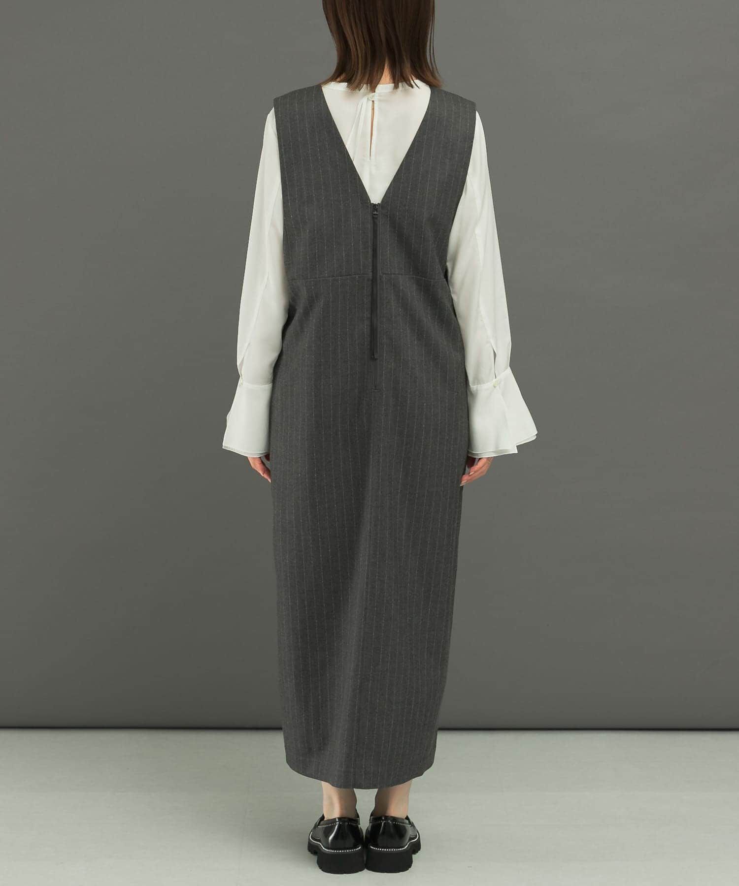 URBAN RESEARCH ROSSO「ディープVネックストライプワンピース」|ワンピース|