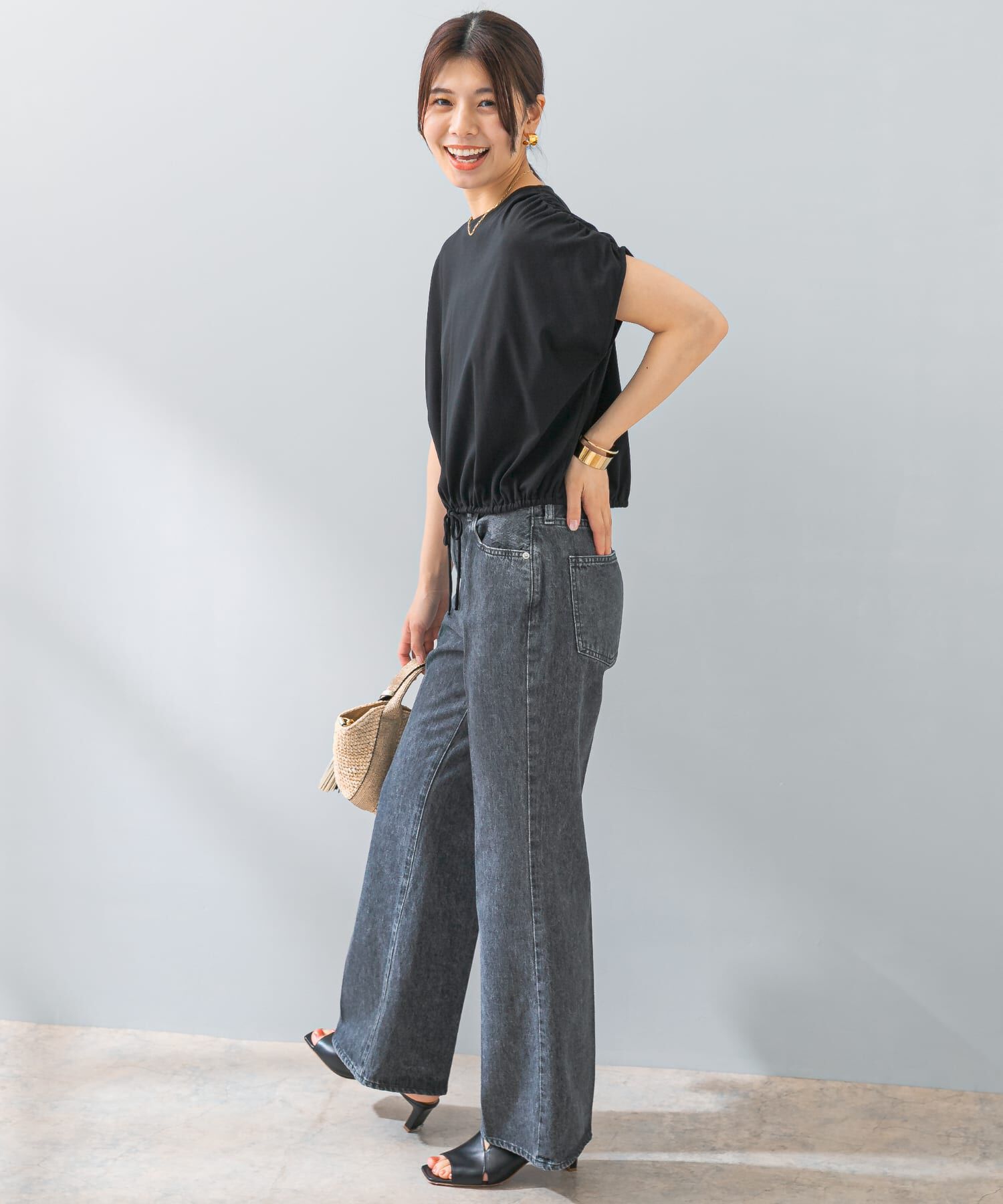 URBAN RESEARCH ROSSO「『UR TECH』F by ROSSO　UVCUTバックオープンクロップドTシャツ」|Tシャツ・カットソー|