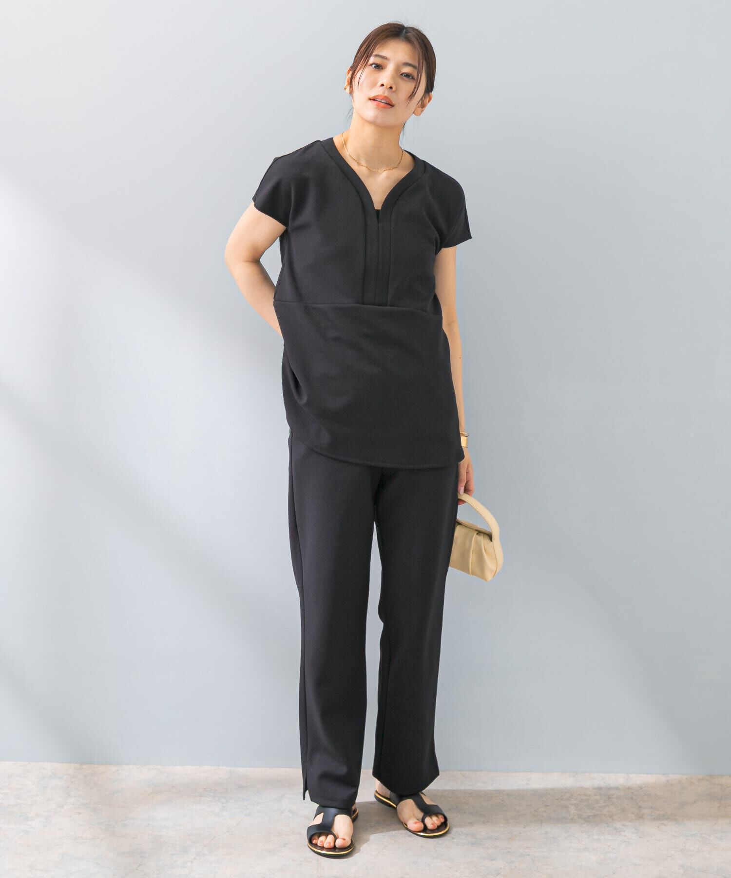 URBAN RESEARCH ROSSO「F by ROSSO　クールタッチペプラムプルオーバー+イージーパンツ」|その他|