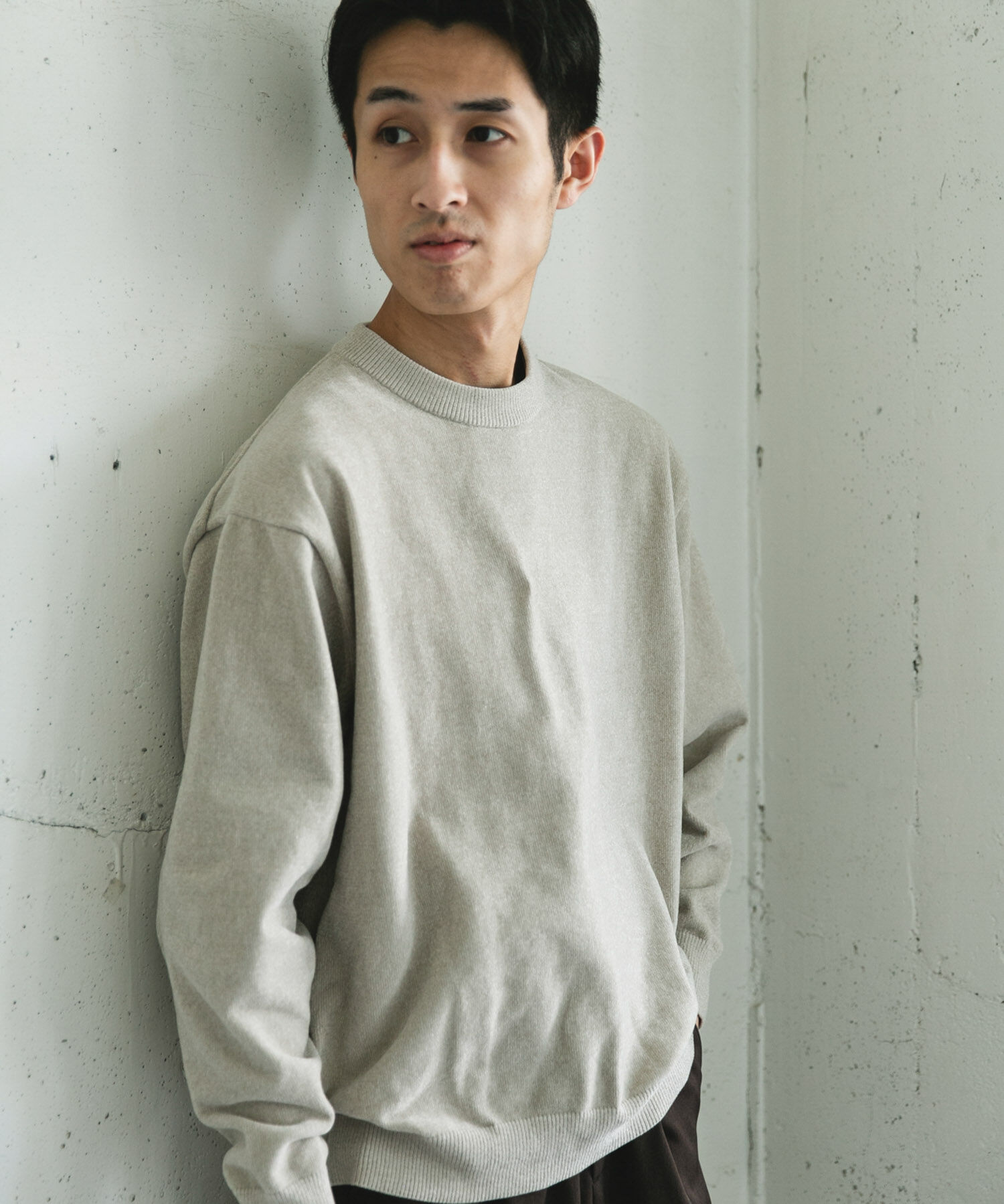 URBAN RESEARCH DOORS「モールニットプルオーバー」|ニット・セーター|ライトベージュ