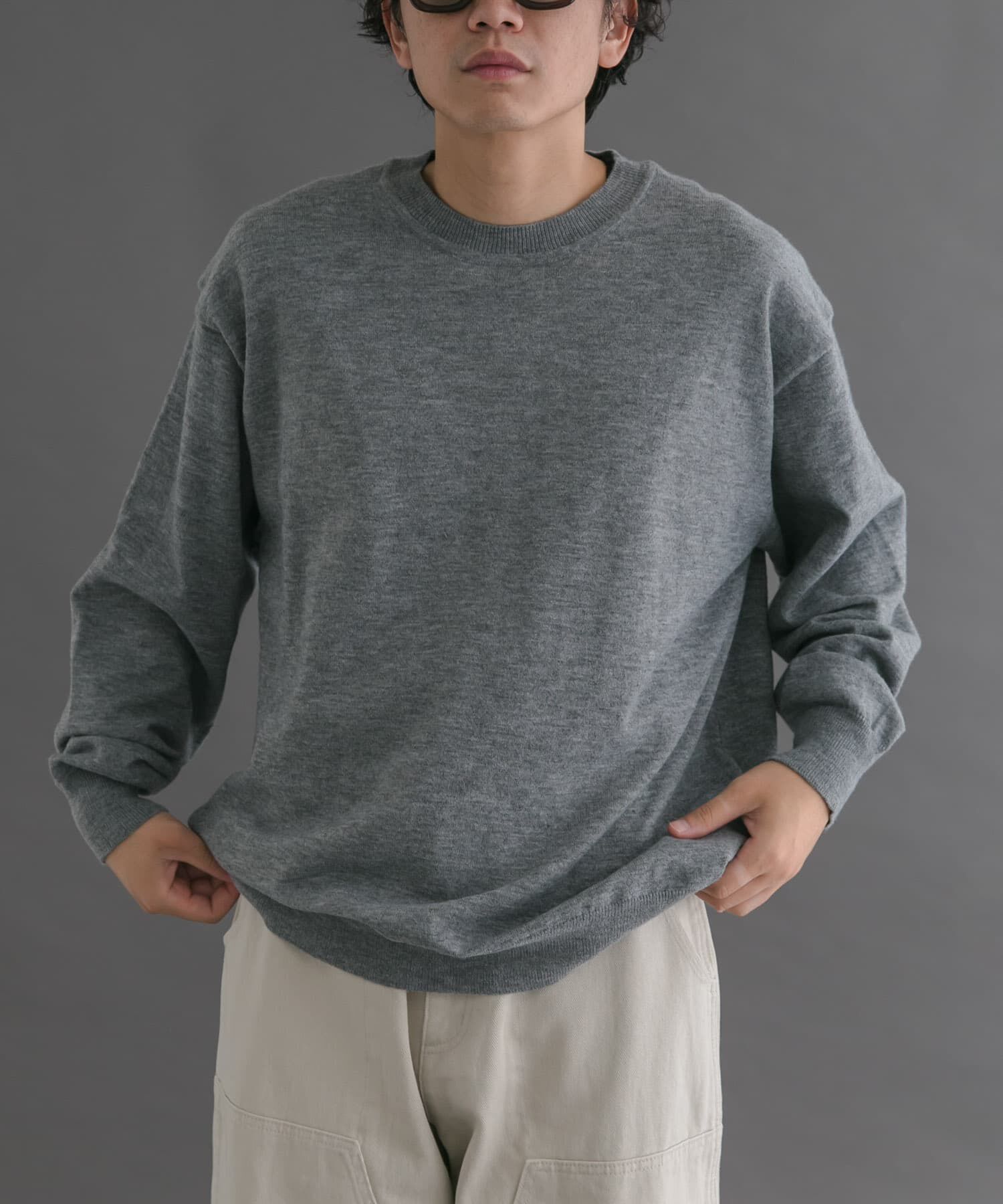 URBAN RESEARCH DOORS「FORK&SPOON 　PROVORONEプルオーバーニット」|ニット・セーター|グレー系その他