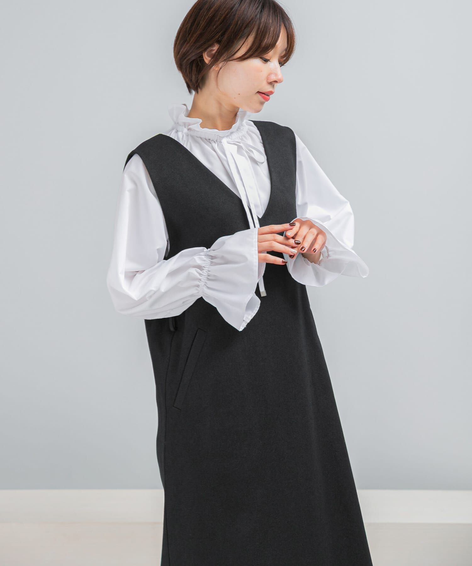 URBAN RESEARCH ROSSO「フリルカラーブラウス」|シャツ・ブラウス|