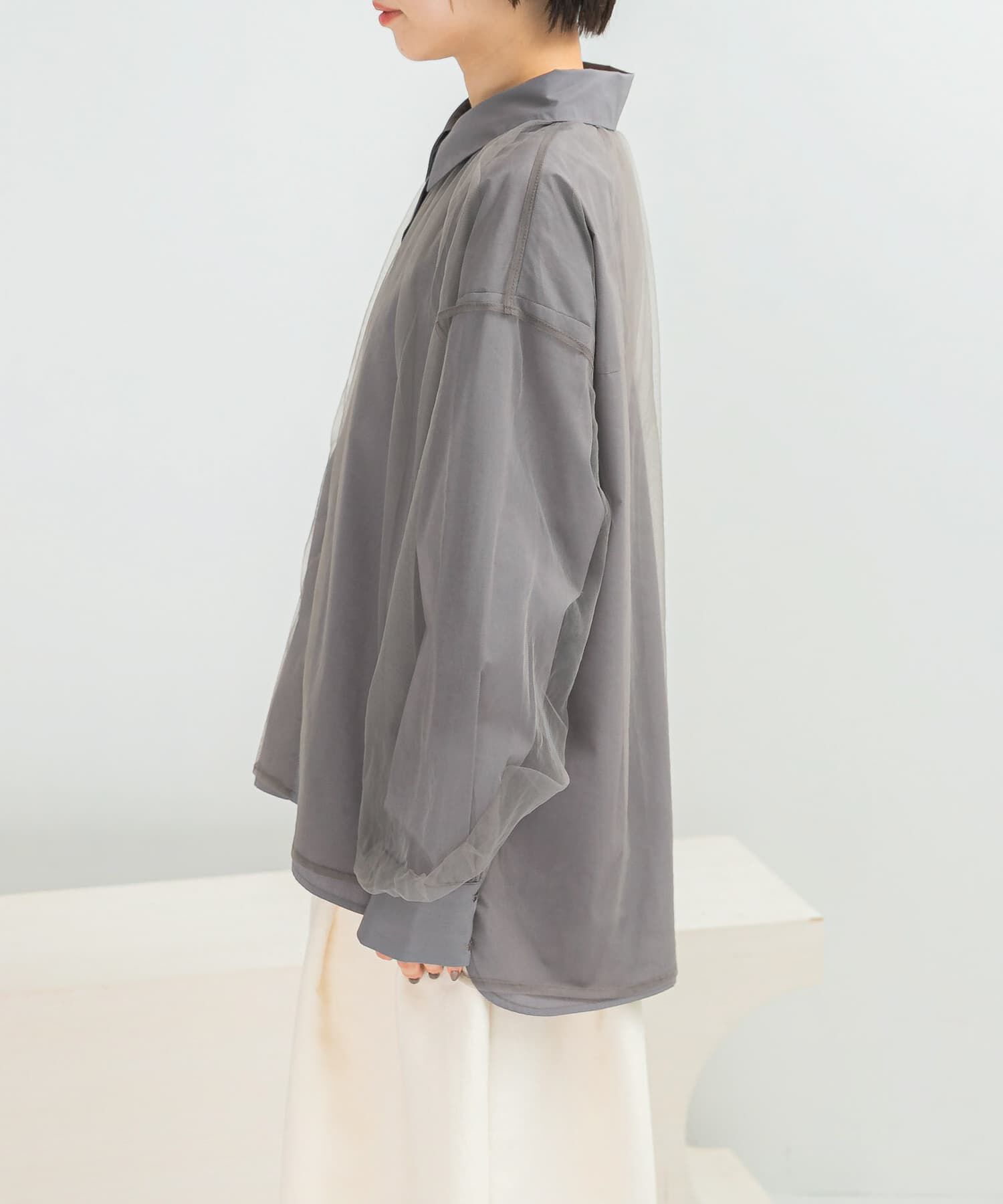 URBAN RESEARCH ROSSO「Torrazzo Donna　Sheer Tulle Shirt」|シャツ・ブラウス|