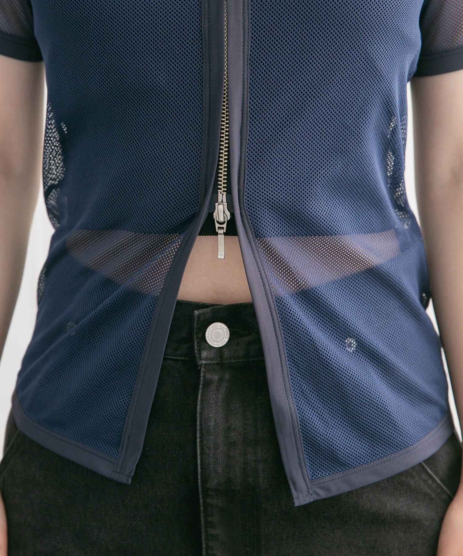  「メッシュZIPトップス」|Tシャツ・カットソー|