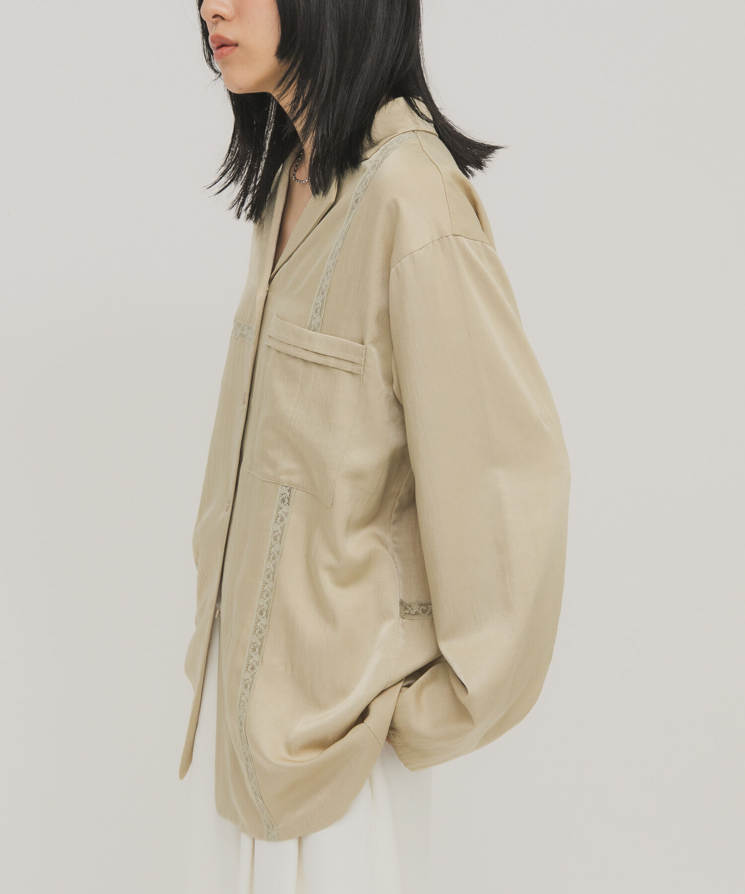  「ルーズサテンシャツ」|シャツ・ブラウス|