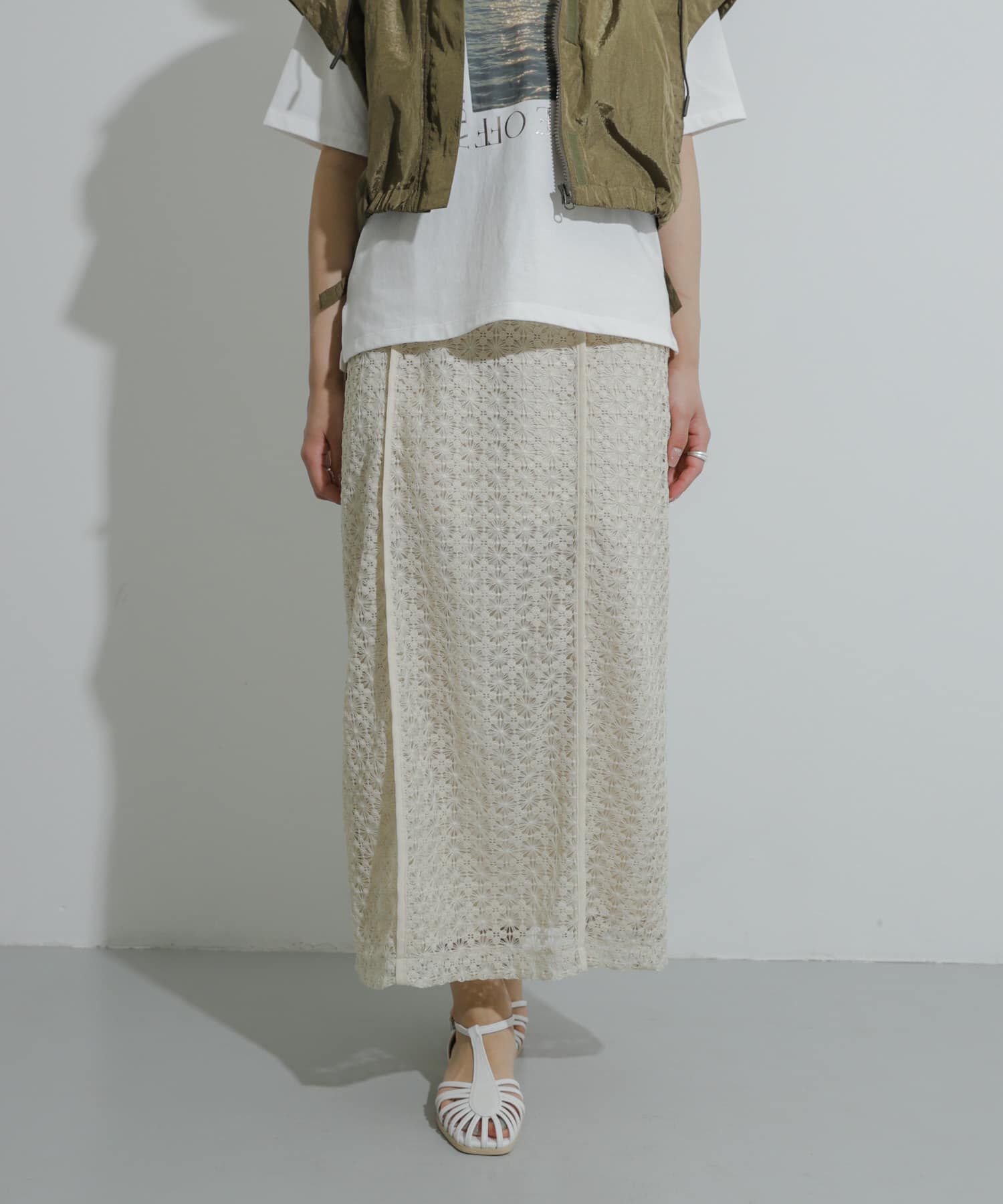 SENSE OF PLACE by URBAN RESEARCH「パイピングレーススカート」|スカート|