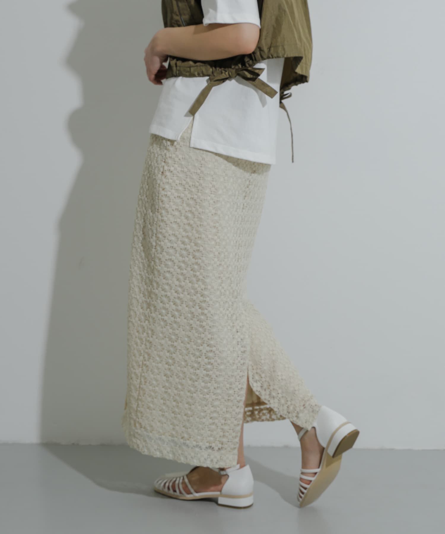 SENSE OF PLACE by URBAN RESEARCH「パイピングレーススカート」|スカート|