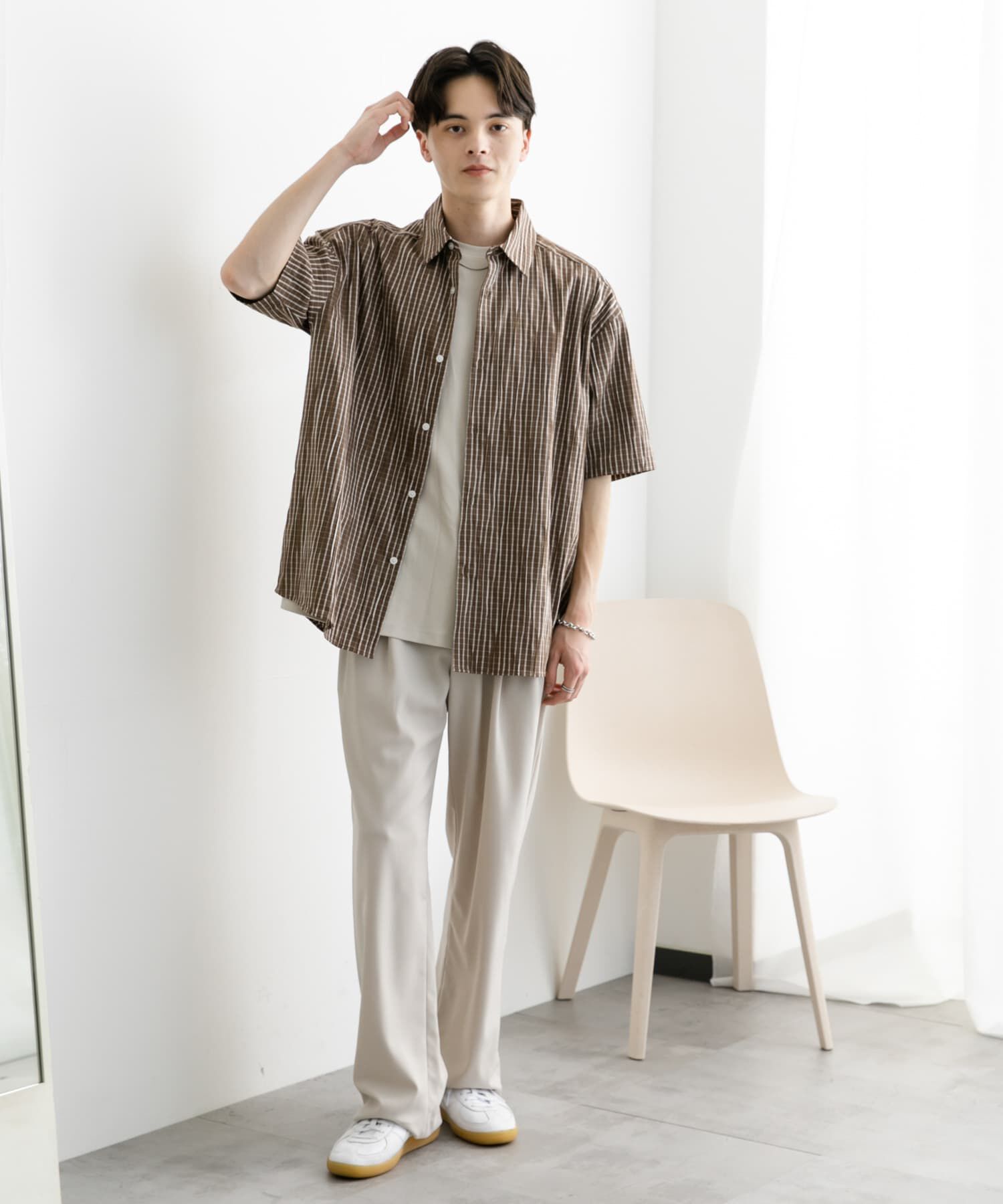 SENSE OF PLACE by URBAN RESEARCH「アソートジャガードショートスリーブシャツ」|シャツ・ブラウス|