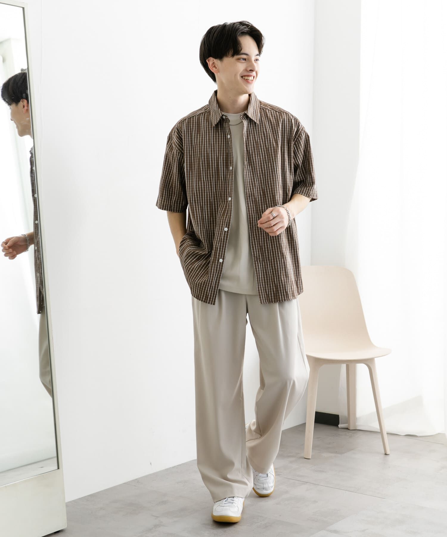 SENSE OF PLACE by URBAN RESEARCH「アソートジャガードショートスリーブシャツ」|シャツ・ブラウス|