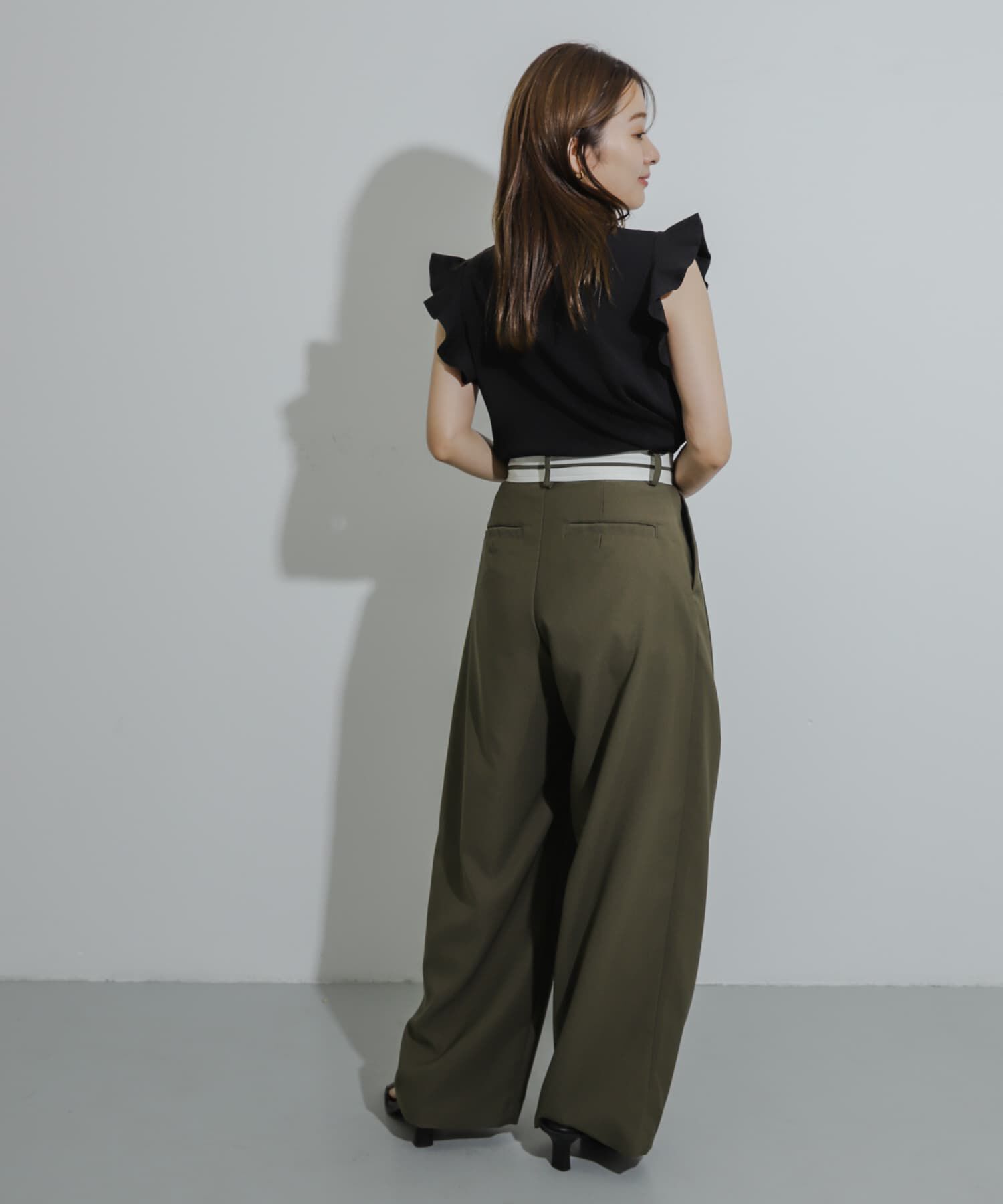 SENSE OF PLACE by URBAN RESEARCH「フリルコンパクトセーター」|ニット・セーター|