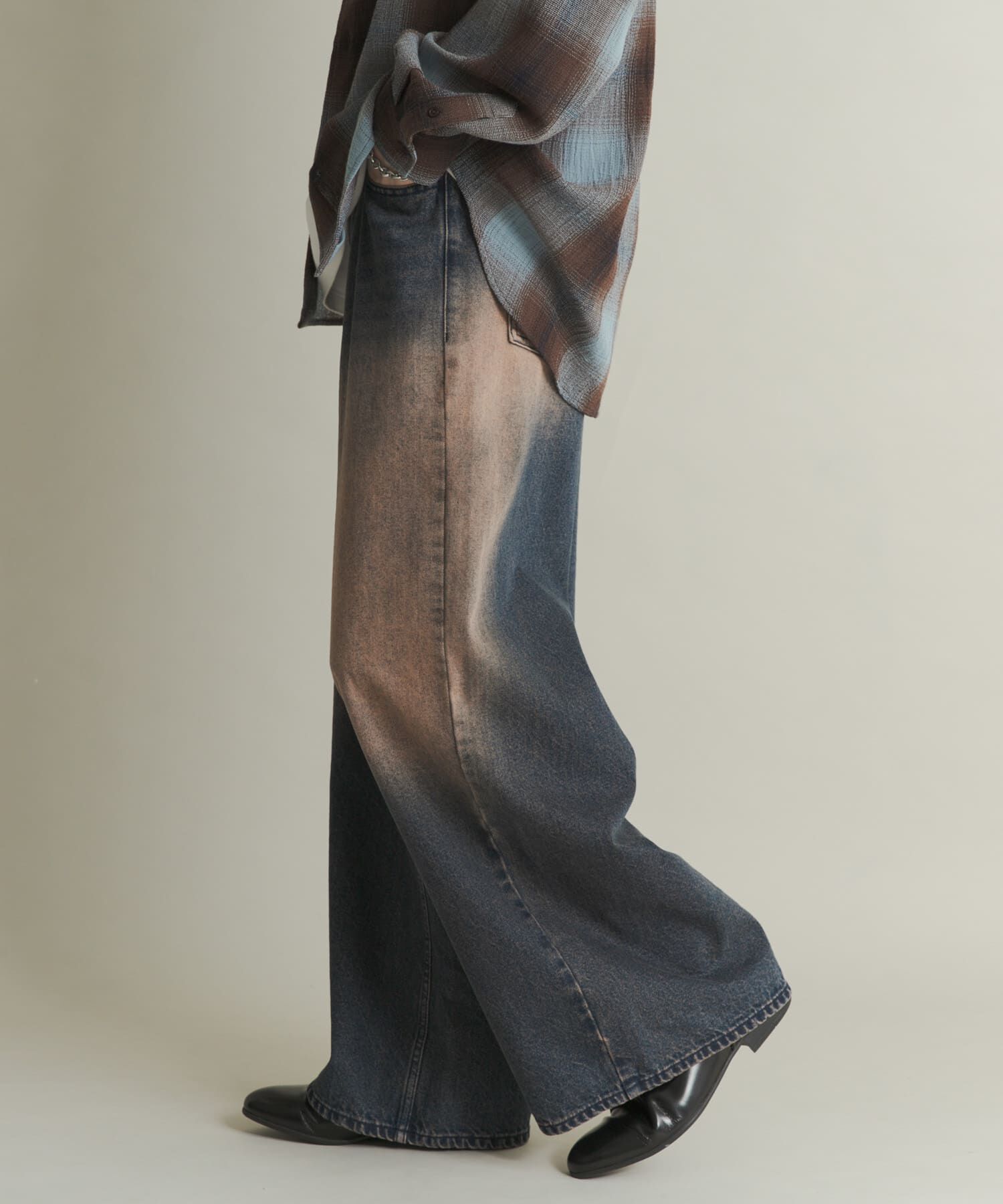 SENSE OF PLACE by URBAN RESEARCH「ヴィンテージライクデニムワイドパンツ」|デニム|