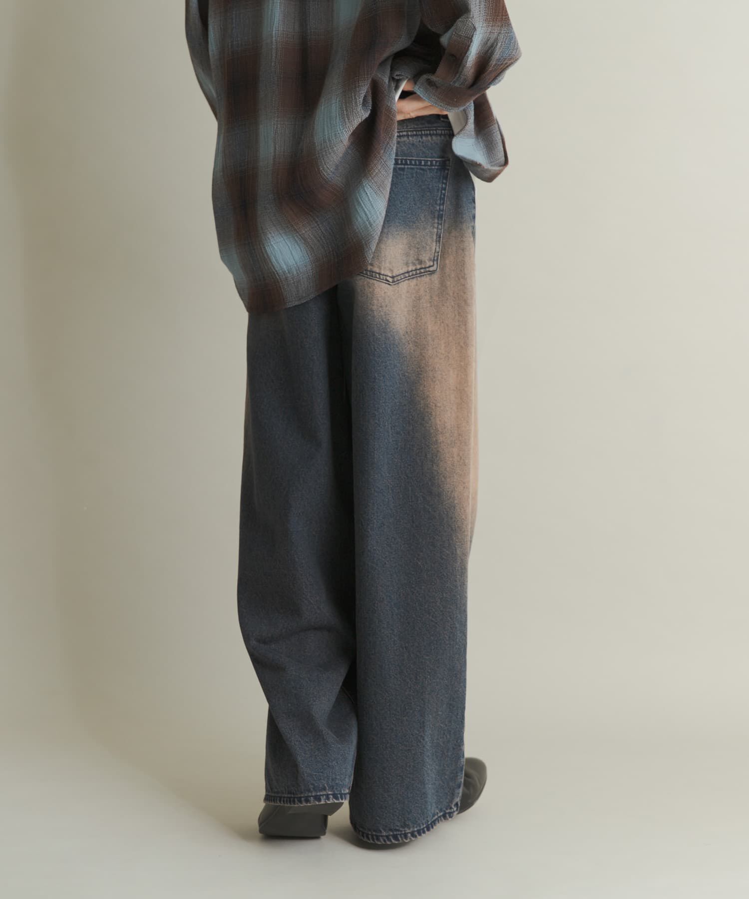 SENSE OF PLACE by URBAN RESEARCH「ヴィンテージライクデニムワイドパンツ」|デニム|