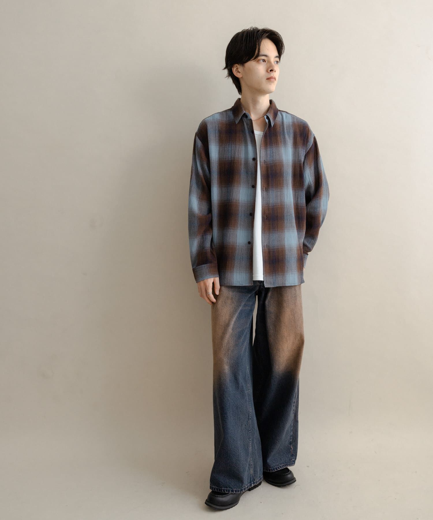 SENSE OF PLACE by URBAN RESEARCH「ヴィンテージライクデニムワイドパンツ」|デニム|