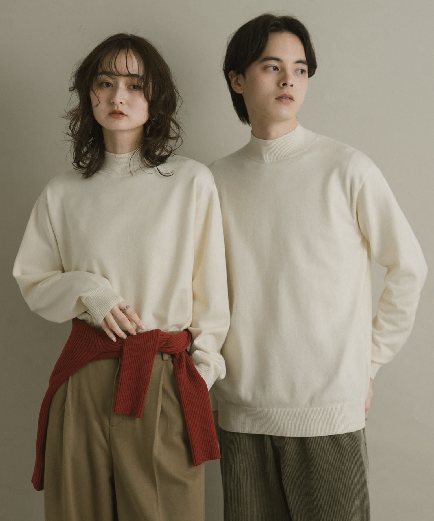 SENSE OF PLACE by URBAN RESEARCH「『一部WEB限定カラー』『洗濯可/毛玉防止』ストレッチモックネックニット」|ニット・セーター|