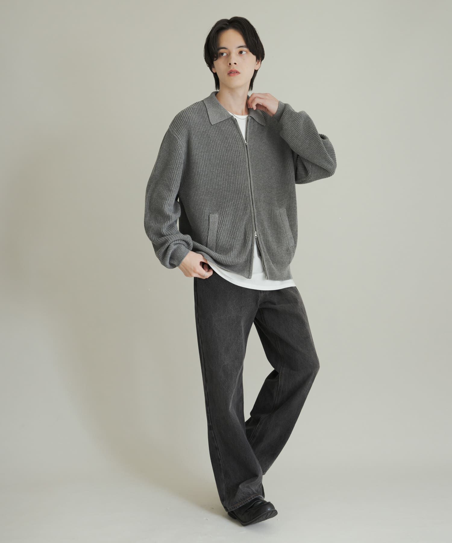 SENSE OF PLACE by URBAN RESEARCH「ダブルジップニットカーディガン」|ニット・セーター|