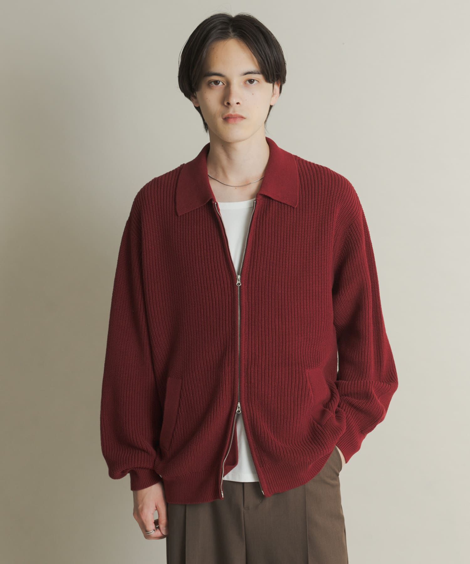 SENSE OF PLACE by URBAN RESEARCH「ダブルジップニットカーディガン」|ニット・セーター|