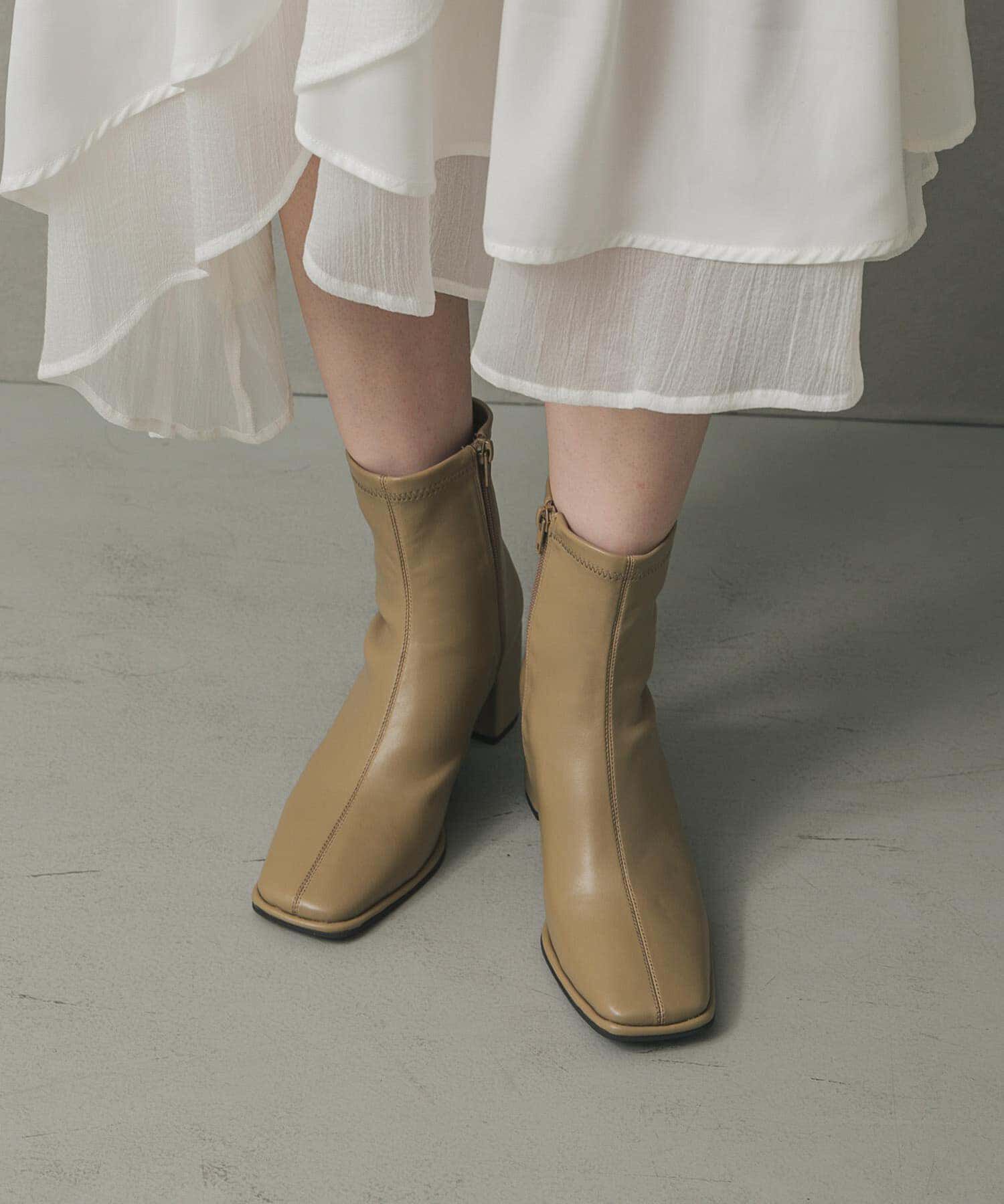 SENSE OF PLACE by URBAN RESEARCH「スクエアトウセンターシームストレッチブーツ」|ショートブーツ|