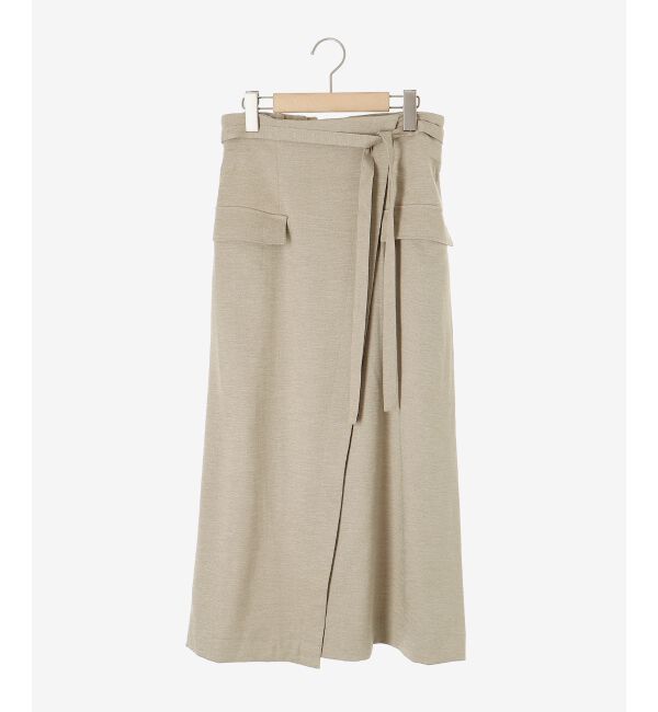 le.coeur blanc「《手洗い可能》ラップライクフレアスカート」|スカート|