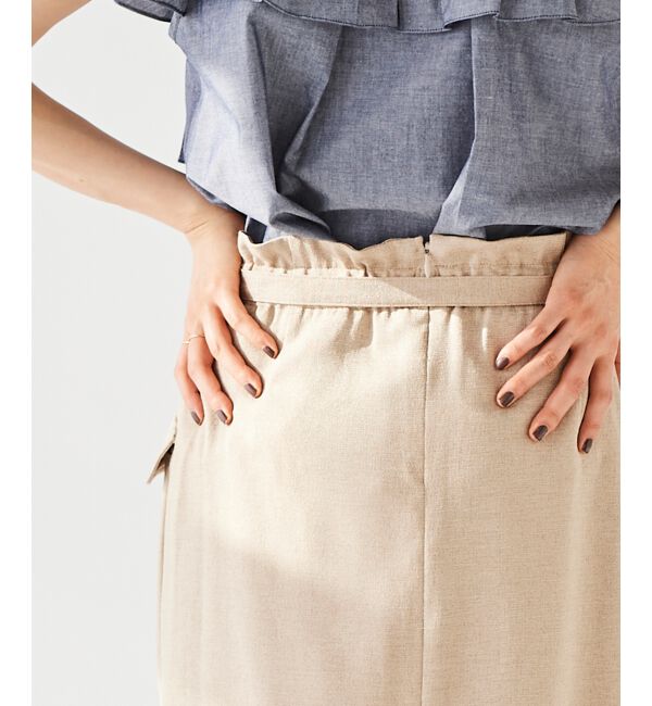 le.coeur blanc「《手洗い可能》ラップライクフレアスカート」|スカート|