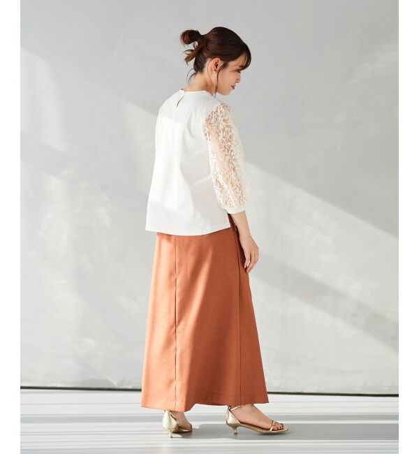 le.coeur blanc「《手洗い可能》ラップライクフレアスカート」|スカート|