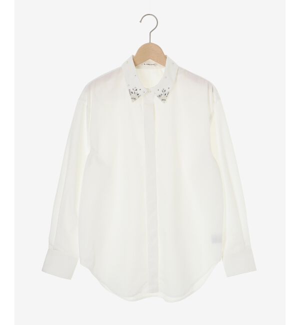 le.coeur blanc「《手洗い可能》ビジューカラーシャツ」|シャツ・ブラウス|
